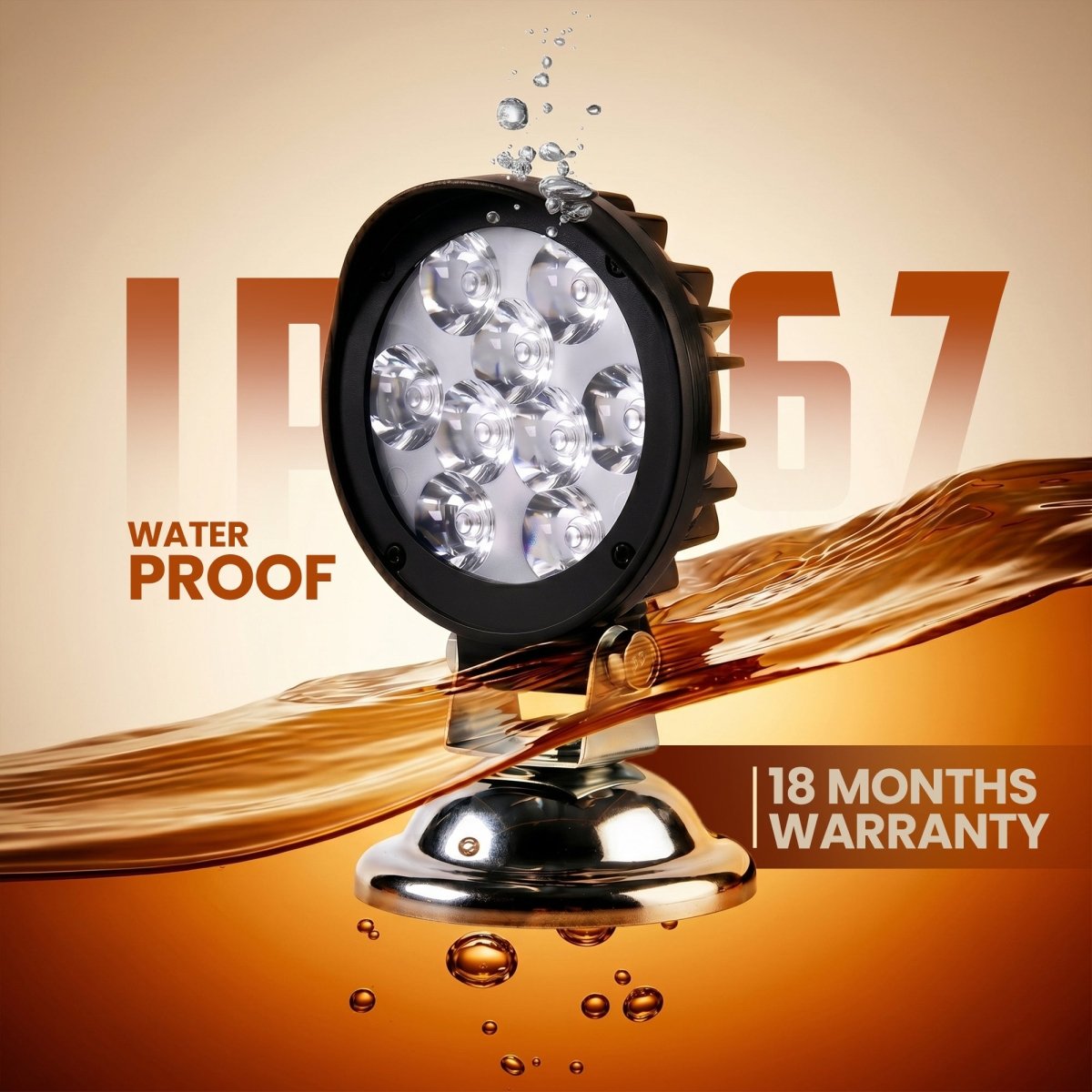 LGP 9 LED Cap Fog Lamp for Bike | Compact Waterproof Auxiliary Light | Universal Fit for All Motorcycles & Scooters - View 3