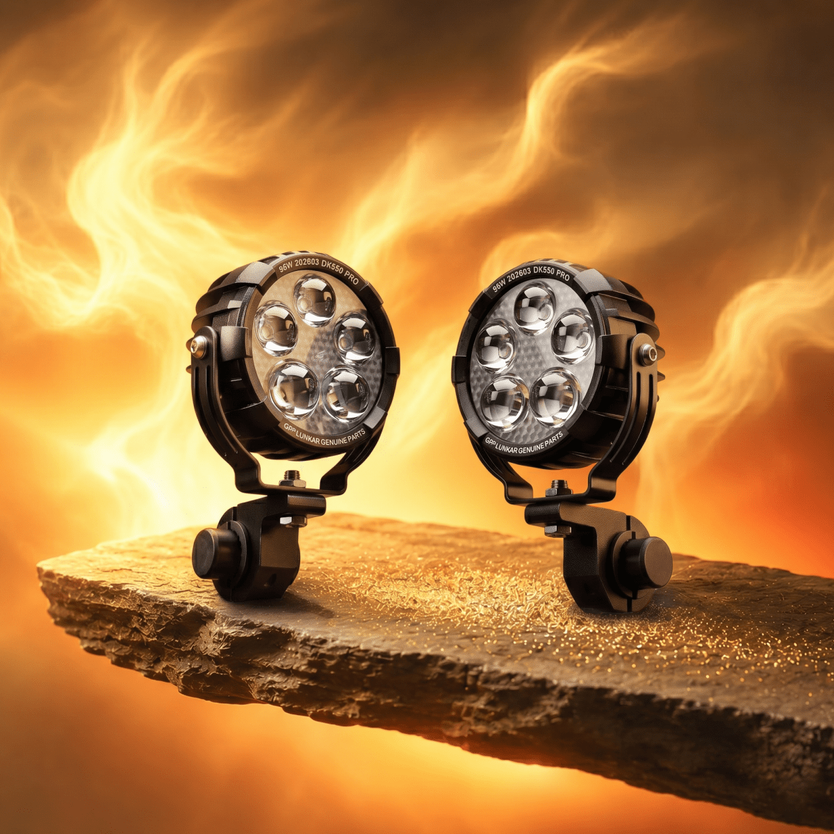 LGP DK-550 Pro 90W LED Spotlight for Bike & Car (Pair) | IP67 Waterproof High Power Auxiliary Fog Light | Universal Driving
