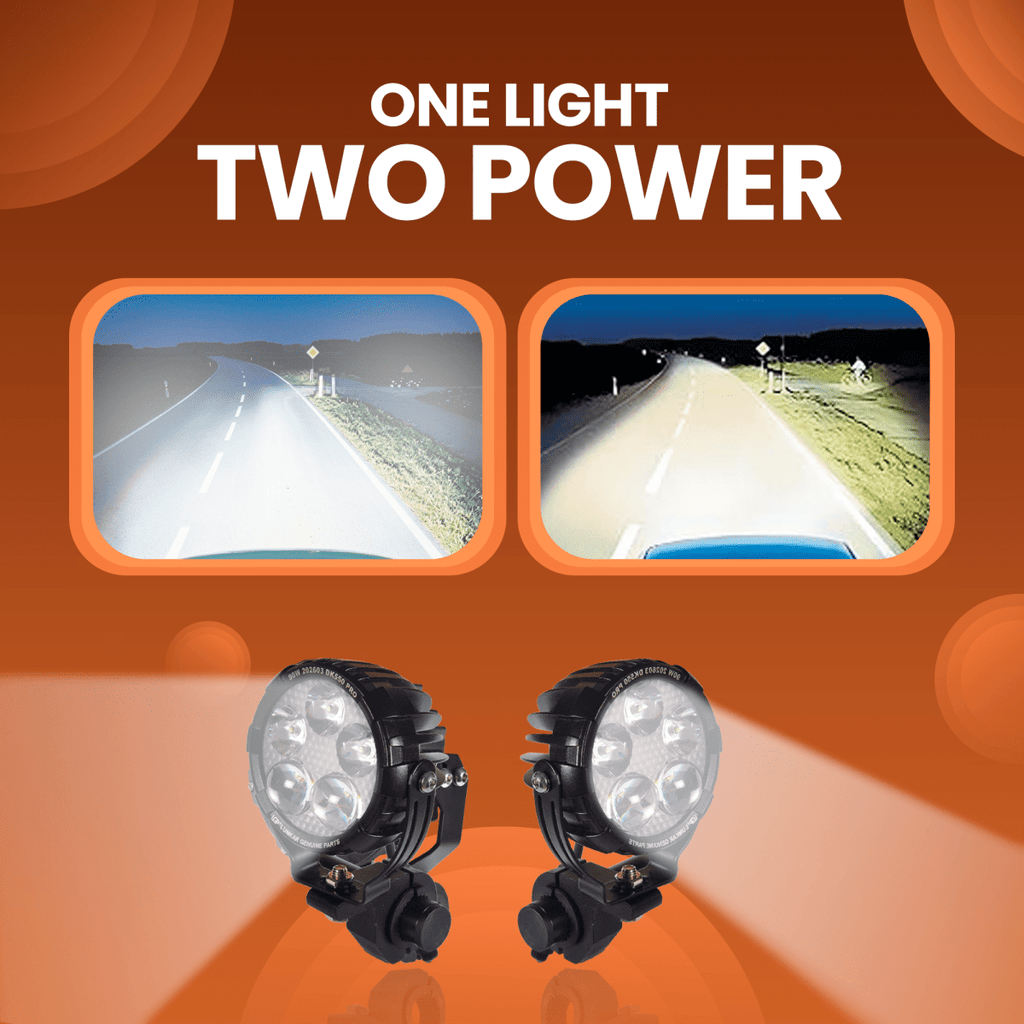 LGP DK-550 Pro 90W LED Spotlight for Bike & Car (Pair) | IP67 Waterproof High Power Auxiliary Fog Light | Universal Driving