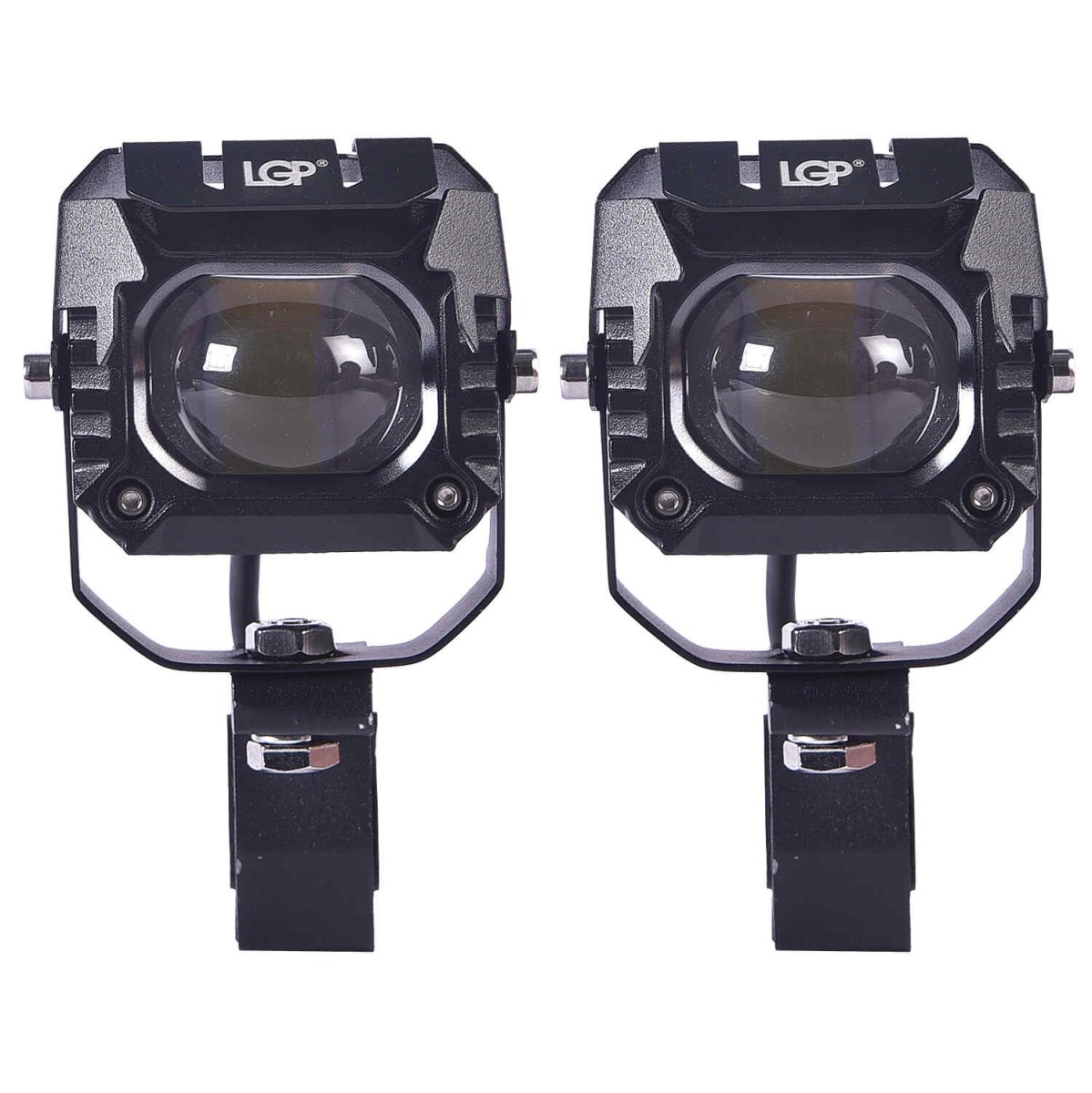 LGP DK260 LED Fog Lamp for Bike (Pair) | Wiring Harness & Wired Switch Included | High Power, Universal Motorcycle Fit - View