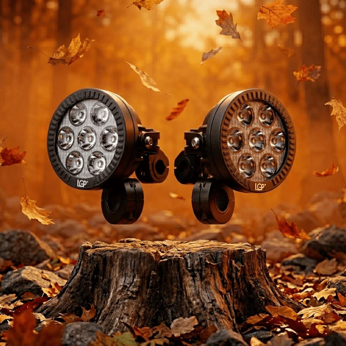 LGP DK70 High Power LED Spotlight for Bike (Pair) | 140W 20000LM | IP67 Waterproof Auxiliary Fog Light, Universal Motorcycle