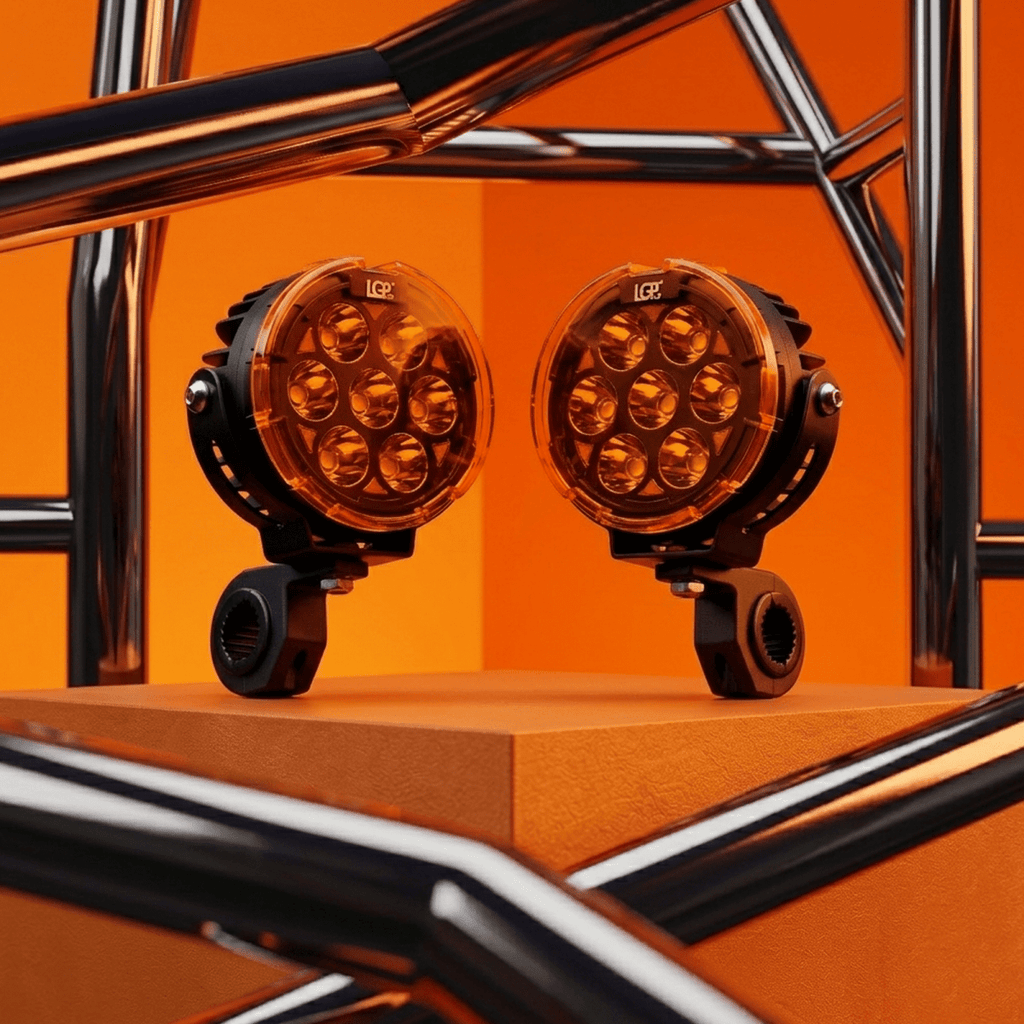 LGP DK80 Pro High Power LED Spotlight for Bike (Pair) | 160W 20000LM | IP67 Waterproof Auxiliary Fog Light, Universal