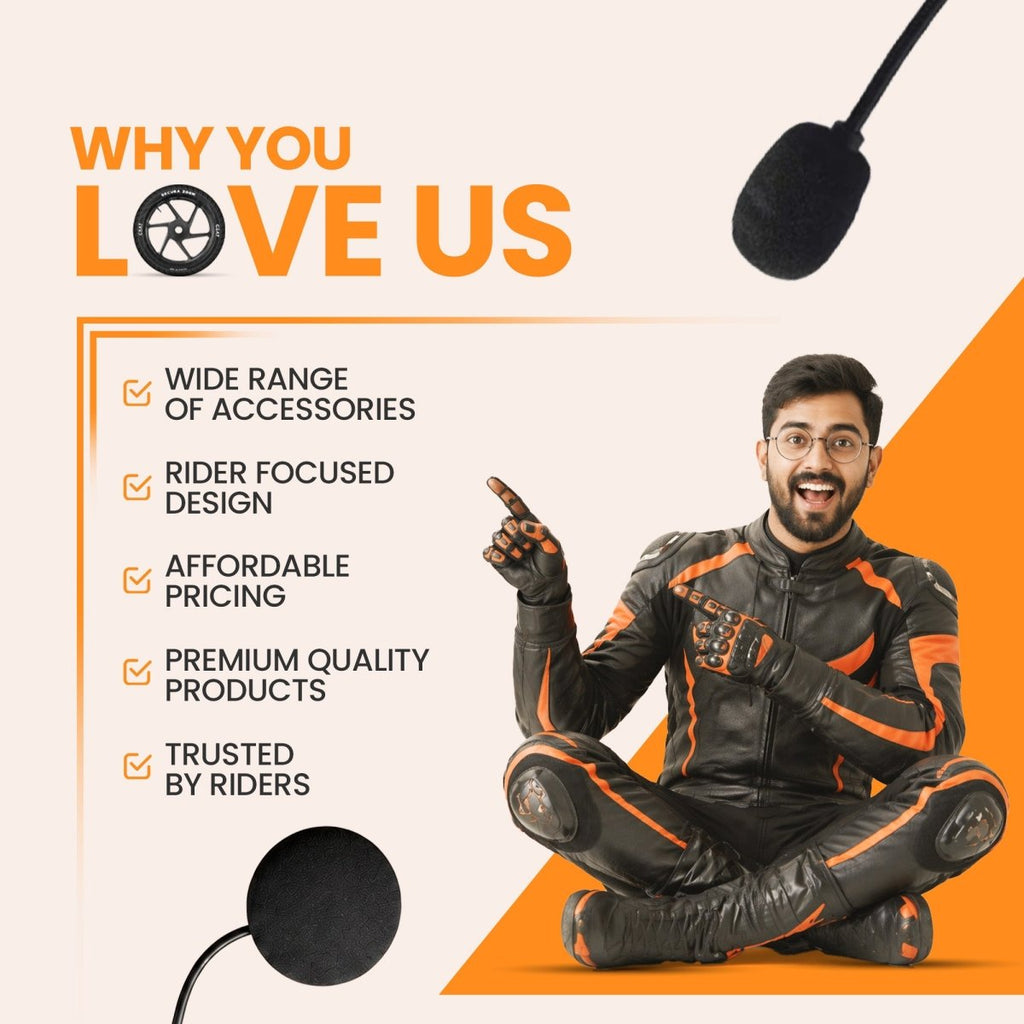 LGP F20 Bluetooth Helmet Headset | Wireless Bike Helmet Speakers with Mic, Music & Call Control | Universal Fit - View 6