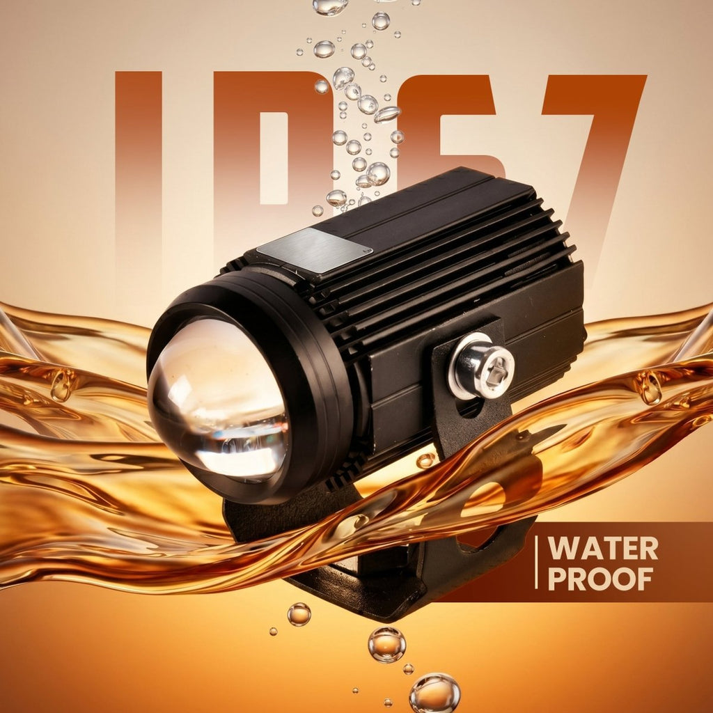 LGP Mini Drive LED Fog Lamp for Bike (Pair) | Compact Driving Spotlight | Waterproof, Universal Motorcycle & Scooter Fit