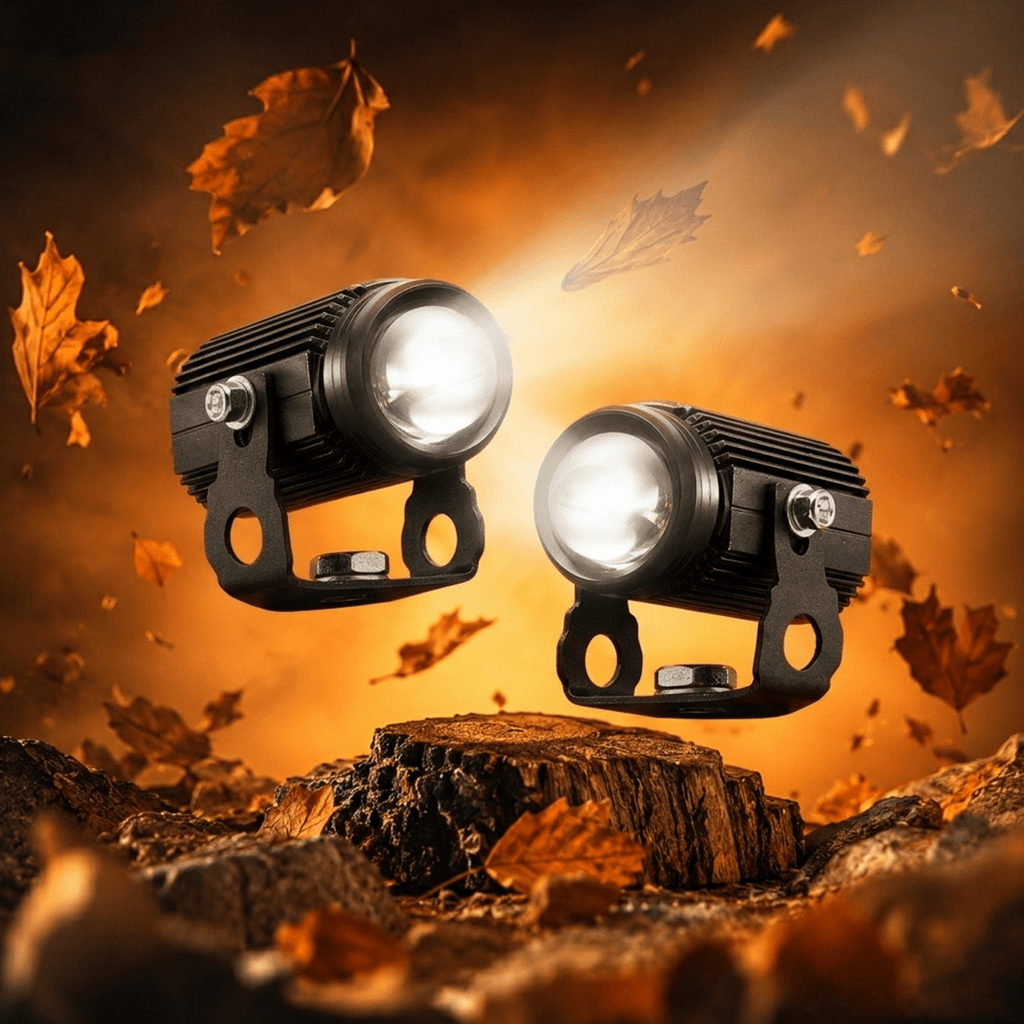 LGP Mini Drive LED Fog Lamp for Bike (Pair) | Compact Driving Spotlight | Waterproof, Universal Motorcycle & Scooter Fit