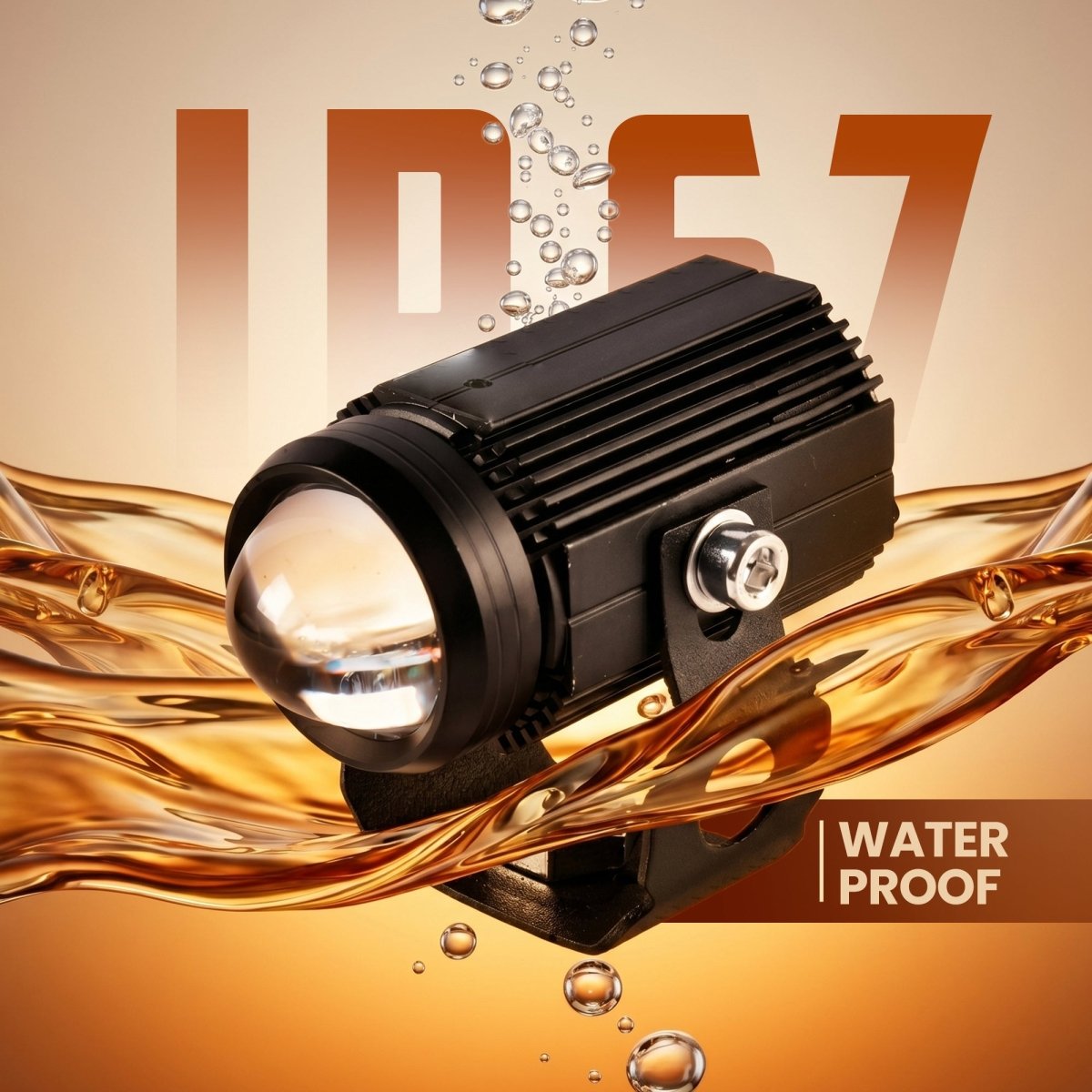 LGP Mini Driving LED Fog Lamp for Bike (Pair) | High Brightness Waterproof Auxiliary Light | Universal Fit for All