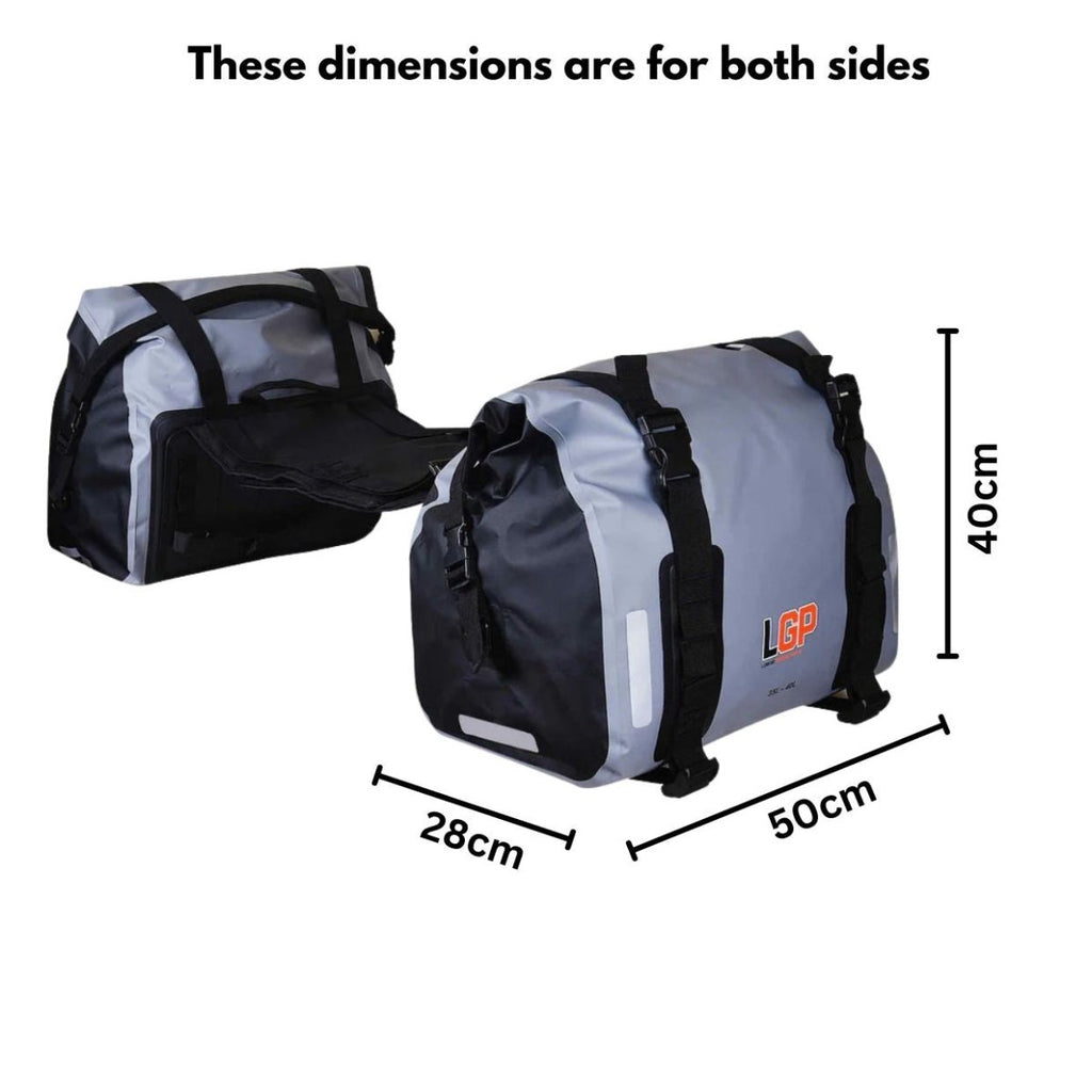LGP Motorcycle Saddle Bag 35L*2 (Grey) - View 6