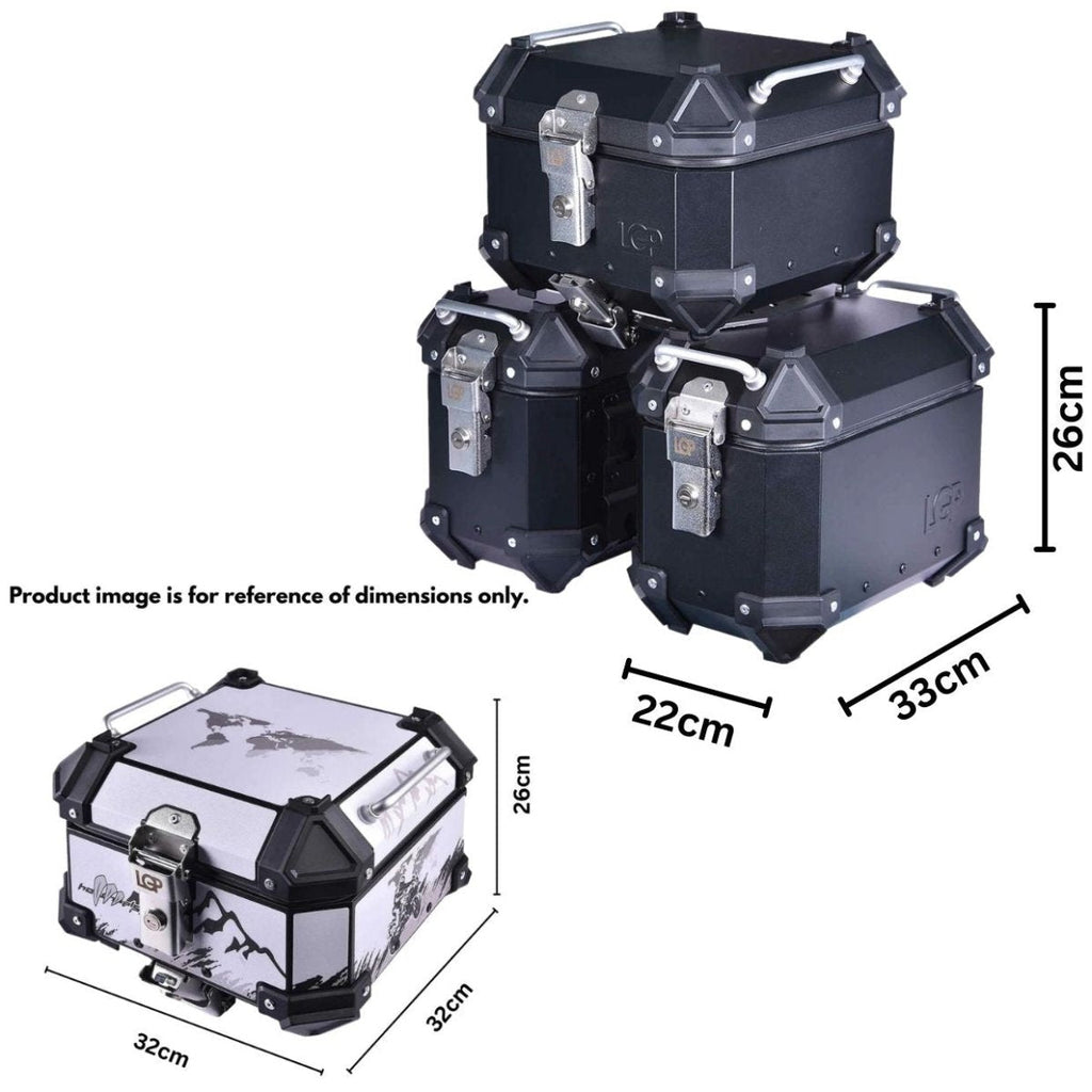 LGP PANNIER SET OF 3 16+16+18 BLACK PLANE - View 3