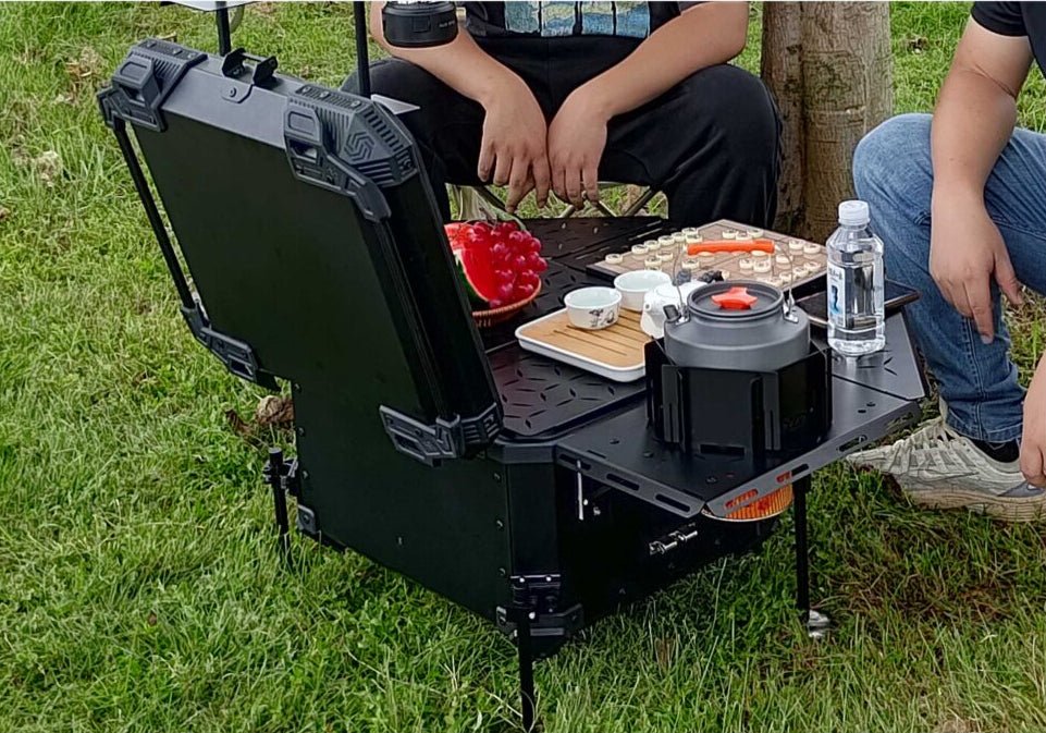 LGP Premium 55L Black Campaign Top Box with Backrest for Motorcycles - View 3