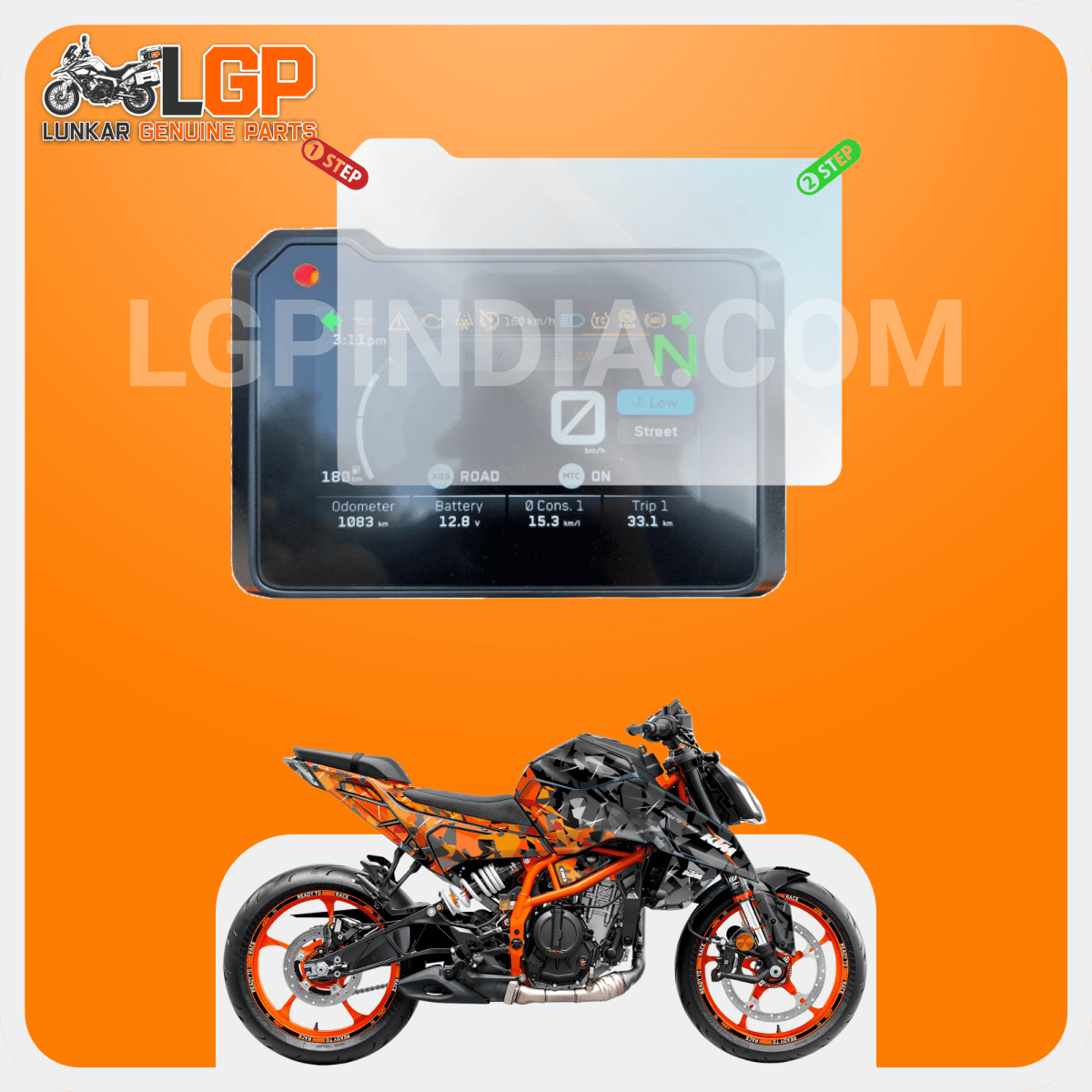 LGP SCREEN GUARD DISPLAY PROTECTOR KTM - View 3