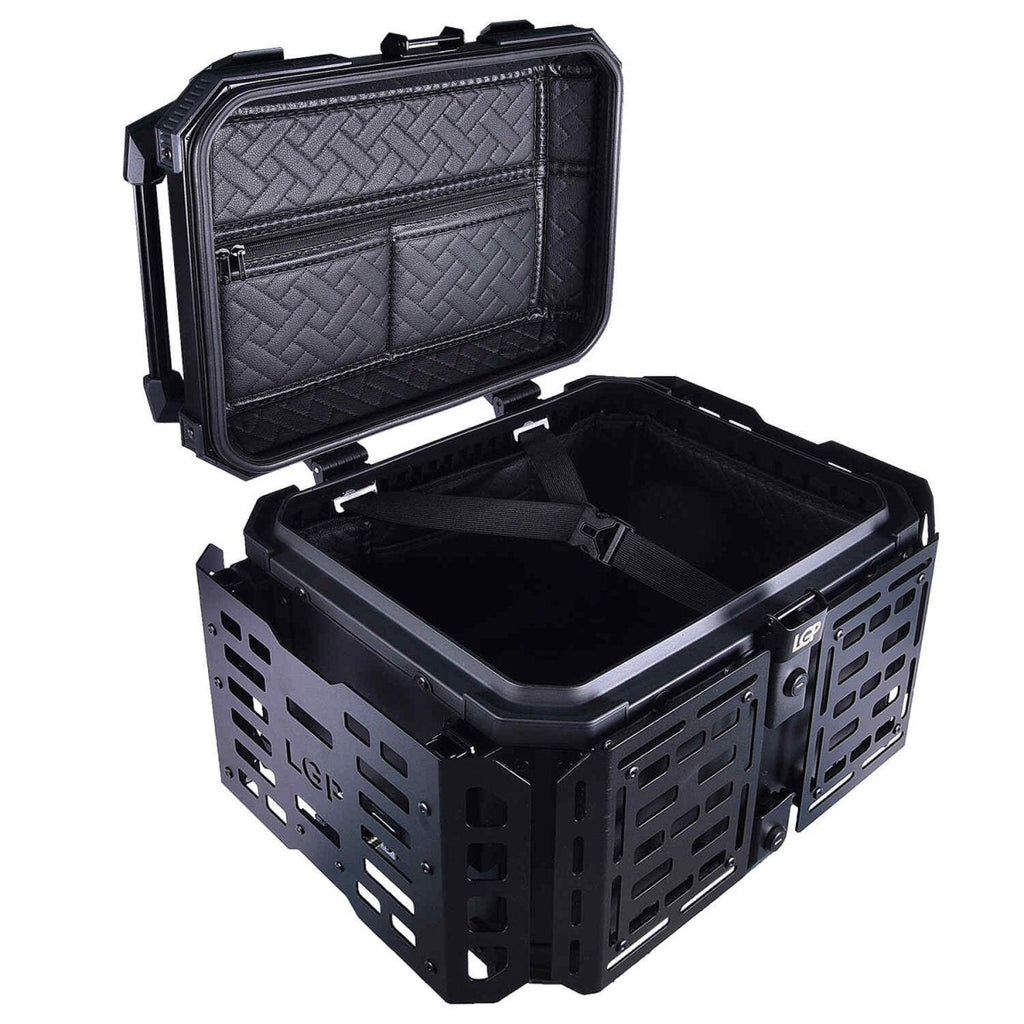 LGP TOP BOX 45L BLACK ARMOURED WITH BACKREST - View 6