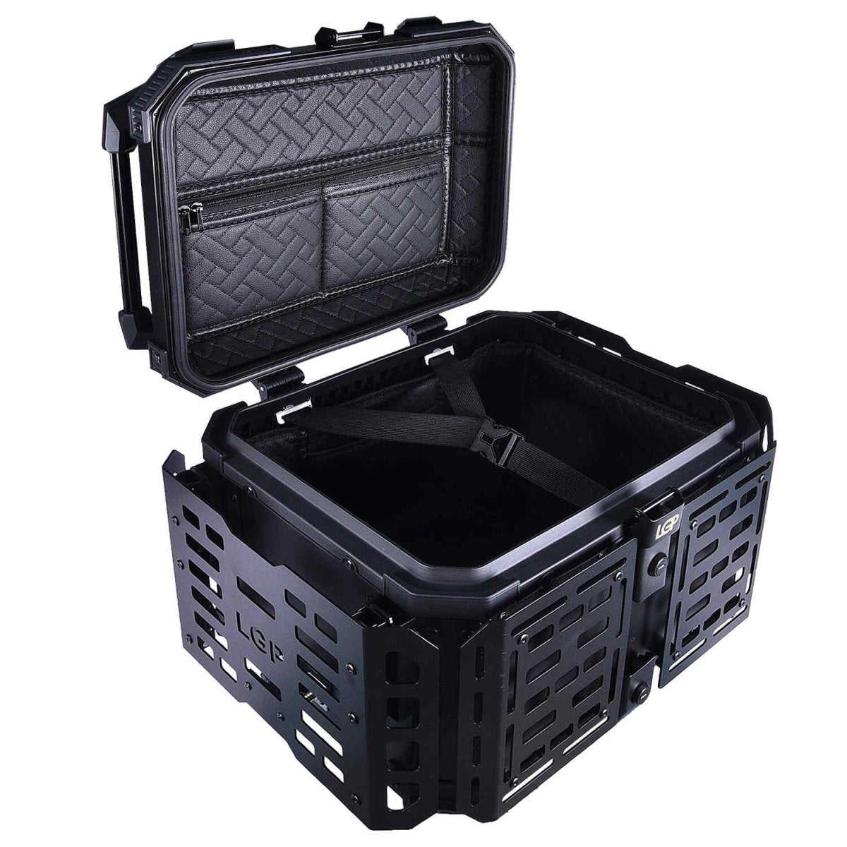 LGP TOP BOX 45L BLACK ARMOURED WITH BACKREST - View 6