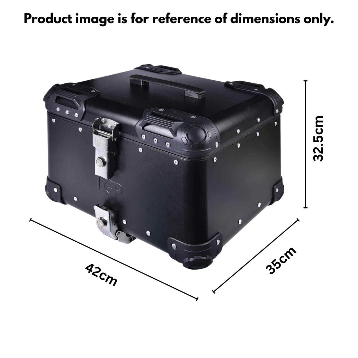 LGP TOP BOX 45L BLACK ROUND CORNER WITH BACKREST - View 4