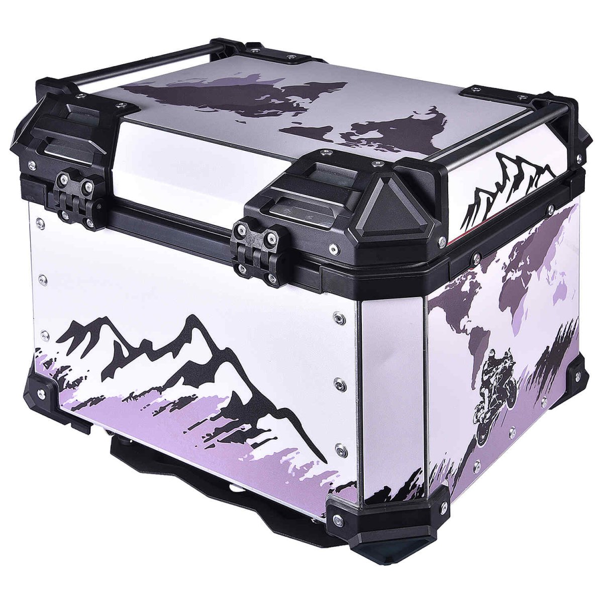 LGP TOP BOX 45L WHITE GRAPHICS WITH BACKREST - View 3