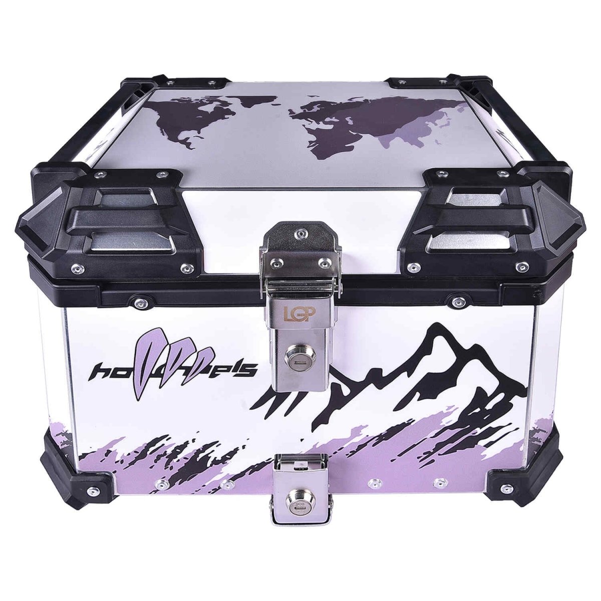 LGP TOP BOX 45L WHITE GRAPHICS WITH BACKREST - View 2