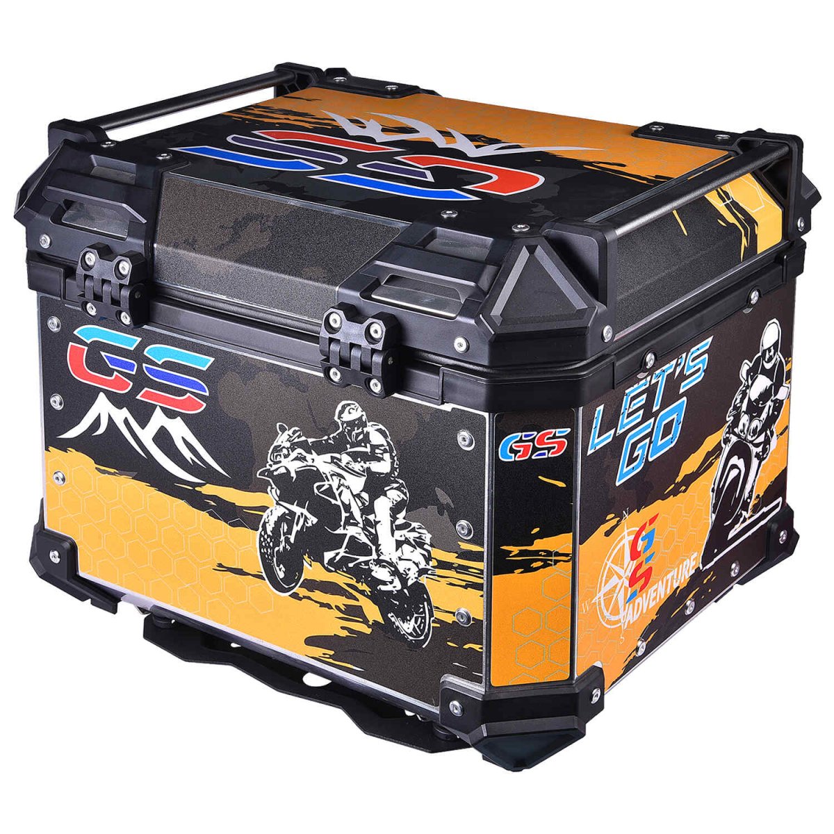 LGP TOP BOX 45L YELLOW GS ADV WITH BACKREST - View 3