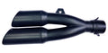 Short-Long Twin Barrel 51 Mm Inlet Stainless Steel Universal Slip-On With Db Killer Short Size - Black