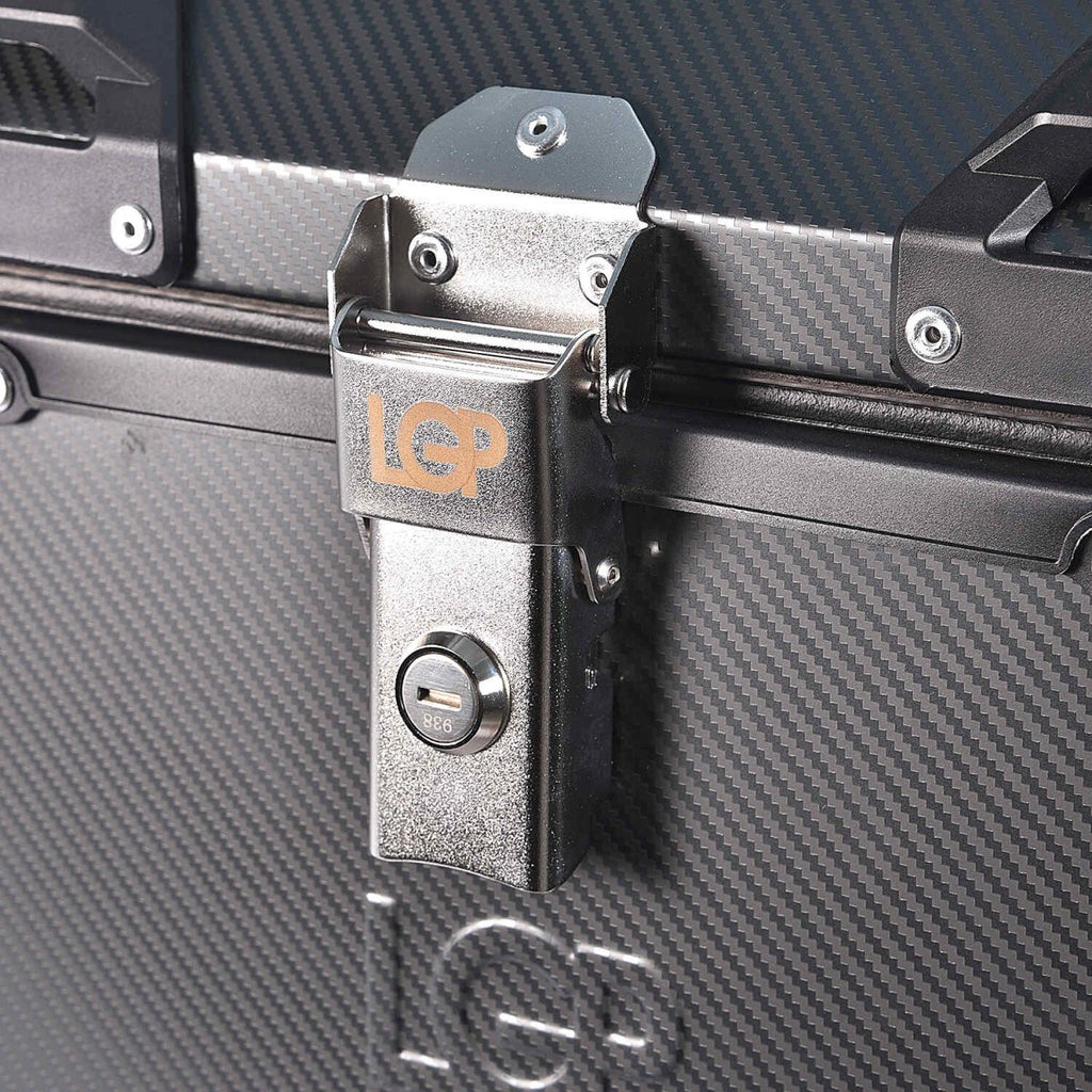 Motorcycle Top Box 45L Carbon Finish Luggage Box with Backrest - View 4