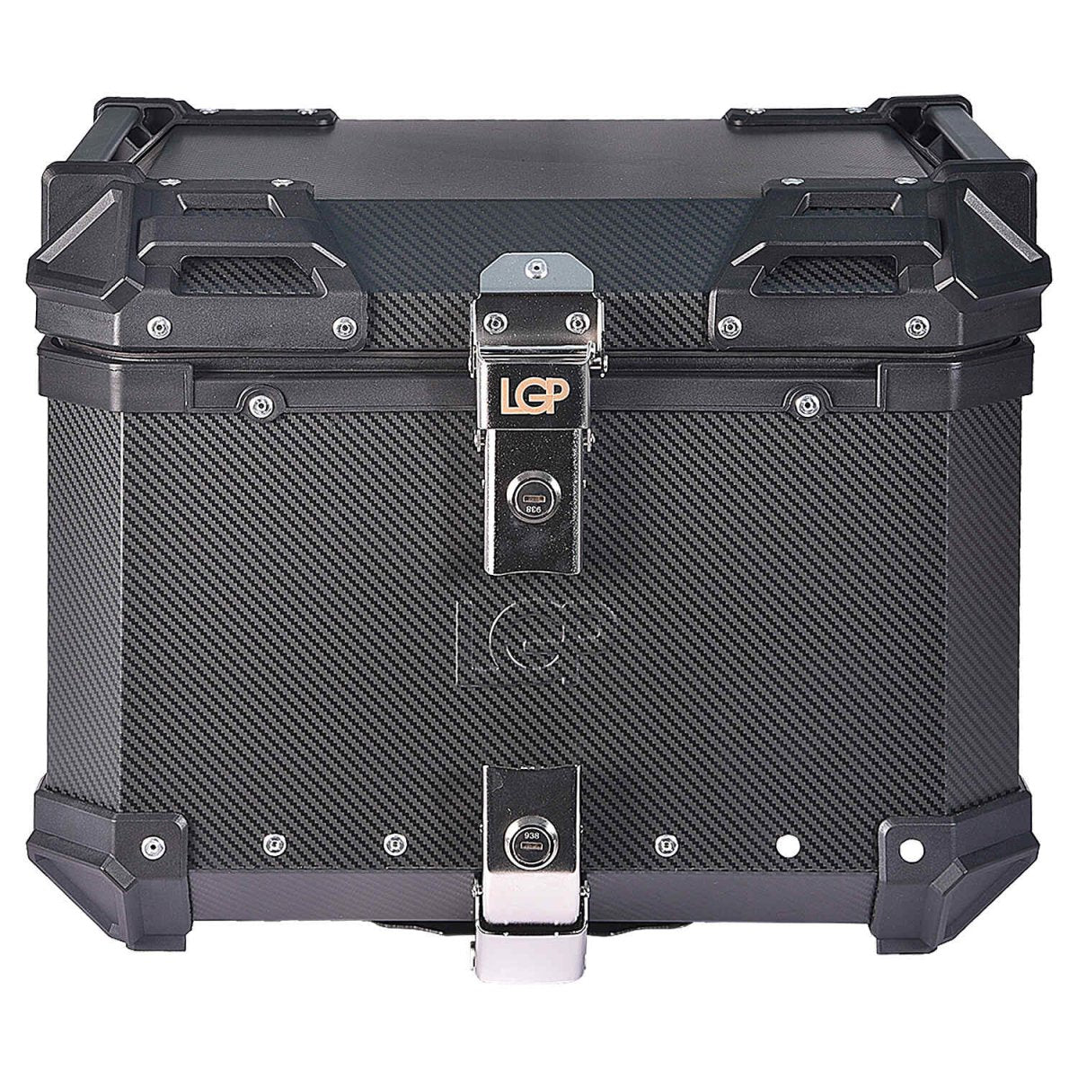 Motorcycle Top Box 45L Carbon Finish Luggage Box with Backrest