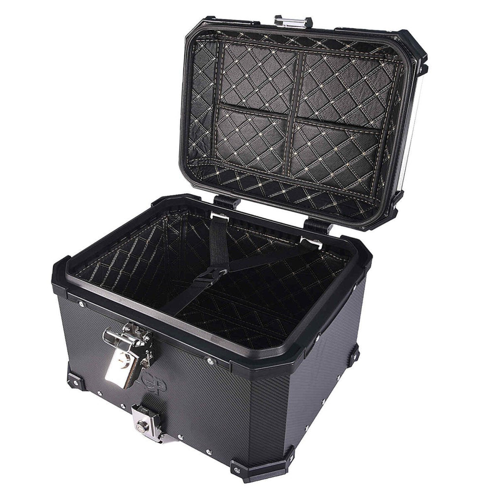 Motorcycle Top Box 45L Carbon Finish Luggage Box with Backrest - View 6