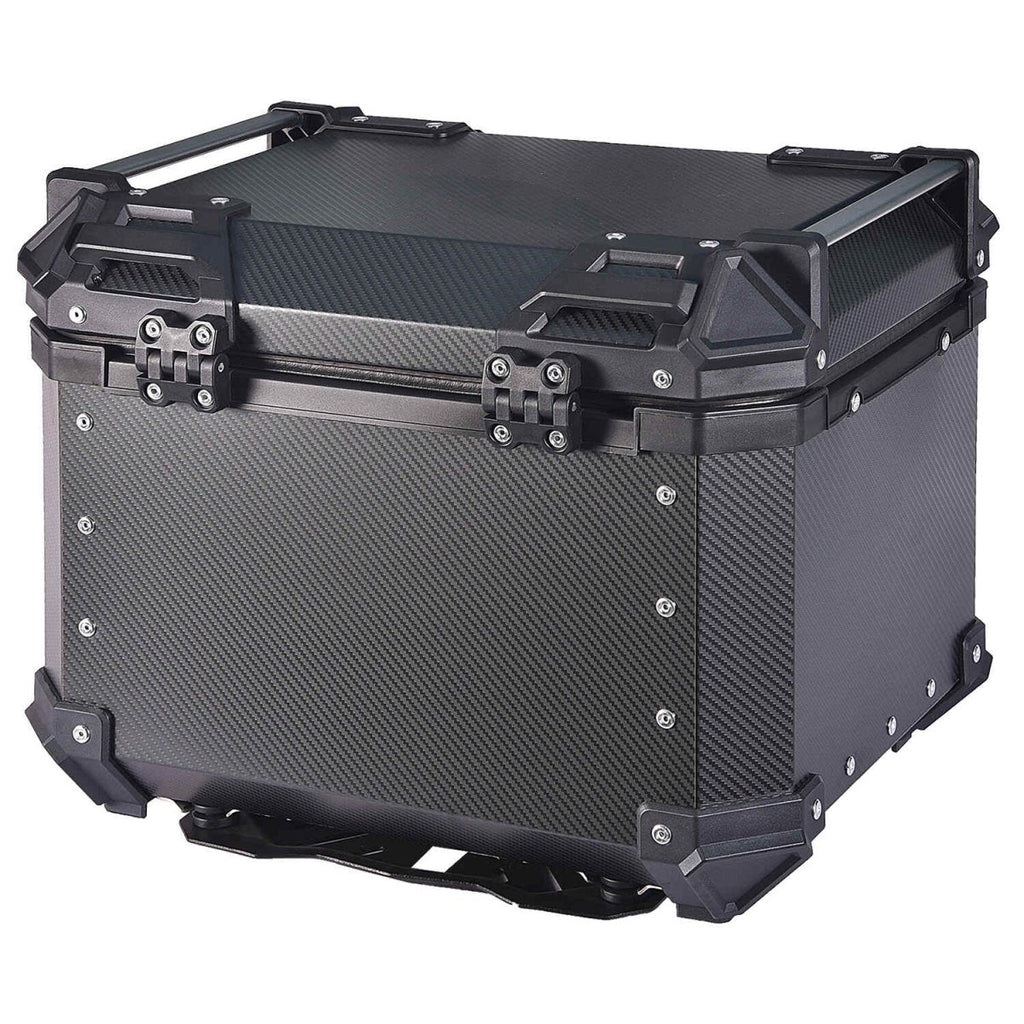 Motorcycle Top Box 45L Carbon Finish Luggage Box with Backrest - View 3