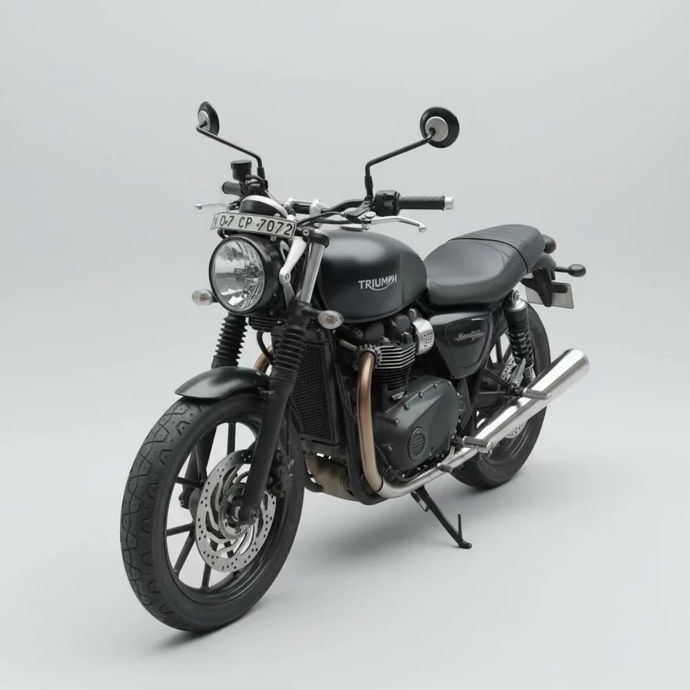 Barrel B Twinn Slip-On Exhaust for Triumph Street Twin 900 | 304 Stainless Steel Performance Exhaust - View 2