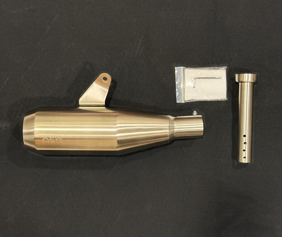 AEW EDGE Slip-On Exhaust for Triumph Speed 400 / Scrambler 400 X (89207) | Stainless Steel Free Flow Performance Silencer