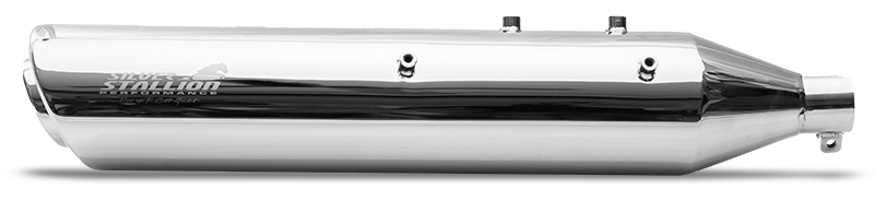 Silver Stallion Performance Exhaust for Royal Enfield Classic 650 | +2 BHP Power Boost Slip-On Exhaust | Silver, Matte Black