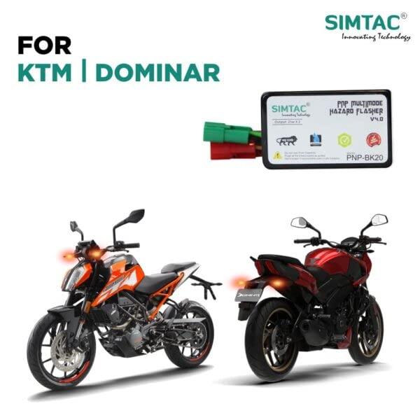 SIMTAC KTM RC,DUKE & BAJAJ DOMINAR 400,250 Compatible PNP Hazard Flasher/Adapter/Module - View 2