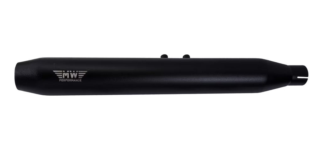 Motowings Performance Type I Short Barrel Exhaust Black | Royal Enfield Classic 350/500 BS3 BS4 BS6 | Stainless Steel 304