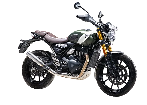 Triumph Speed 400 / Scrambler 400X / T4 Blaze Performance Exhaust | Silver Stallion | +2 BHP Power Boost | Silver / Black