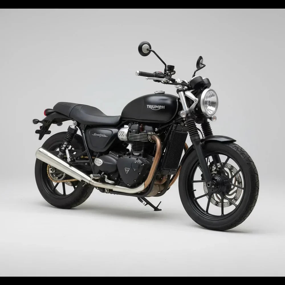 Barrel B Twinn Slip-On Exhaust for Triumph Street Twin 900 | 304 Stainless Steel Performance Exhaust - View 4