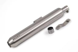 Powerage Slip-On Exhaust for Royal Enfield 350 / 500 – Brushed Steel Short Type Performance Exhaust