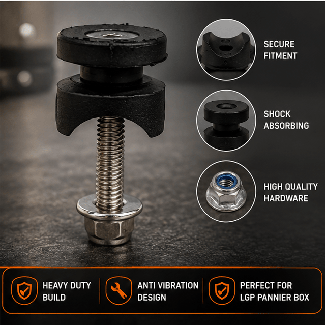 Universal Motorcycle Pannier Bush Set with Bolts (Set of 4) | Saddle Stay Mount Spacer Kit for Bike Luggage - View 5