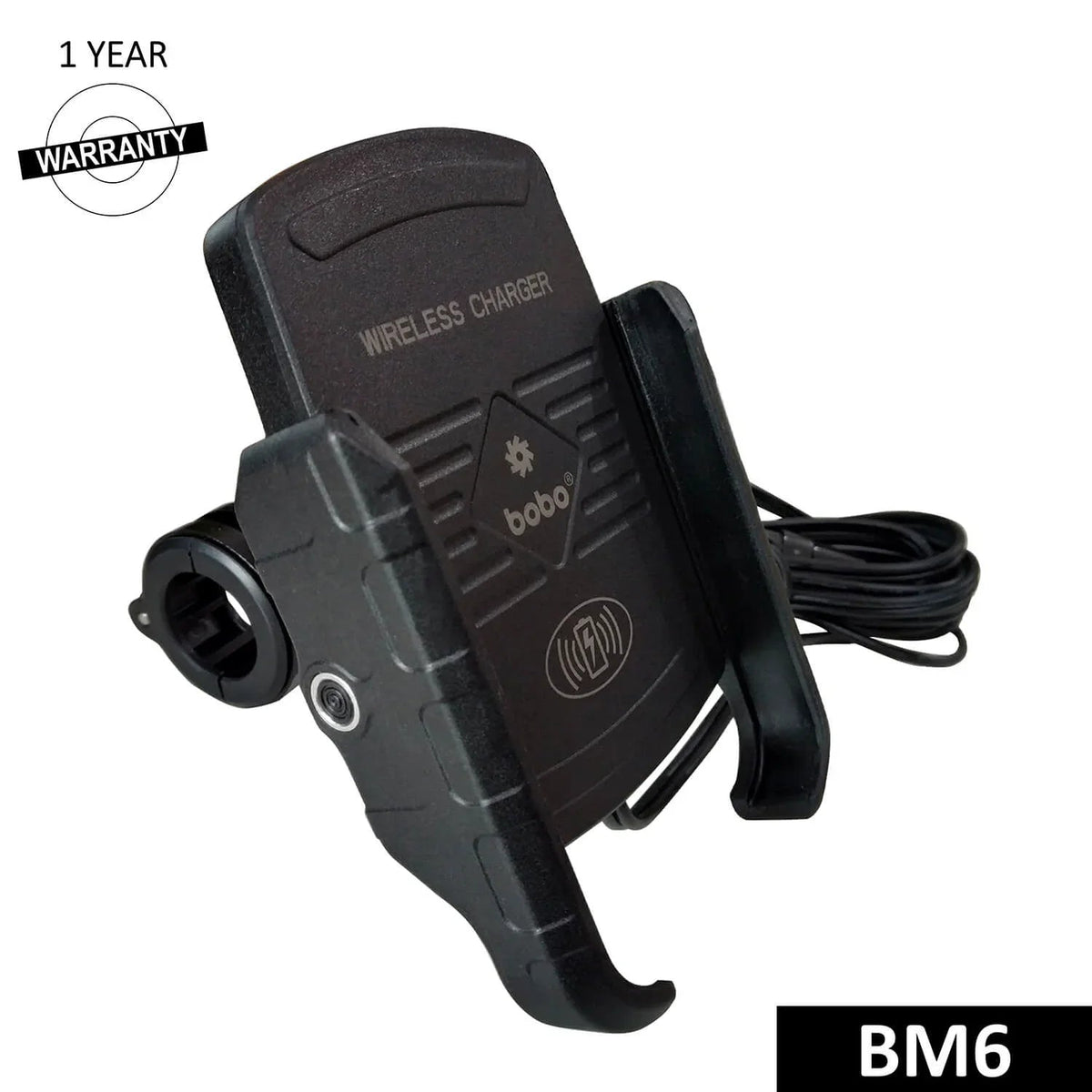 BOBO BM6 Bike Phone Holder with Fast 15W Wireless Charger