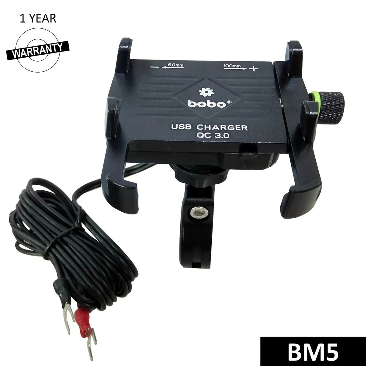 BOBO BM5 Aluminium Bike Phone Holder With Fast USB 3.0 Charger
