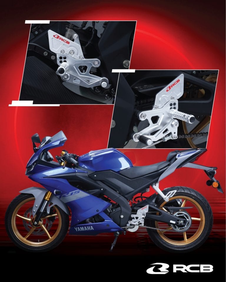 RCB Racing Boy footrest installed on Yamaha R15 V3 V4 MT-15