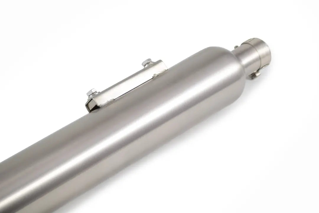 PowerRage Slip-On Exhaust for Royal Enfield Classic 350 Reborn / Meteor 350 – Brushed Steel Finish - View 3